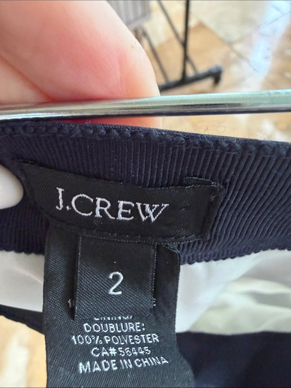 J. Crew Navy and White Striped Mini Skirt